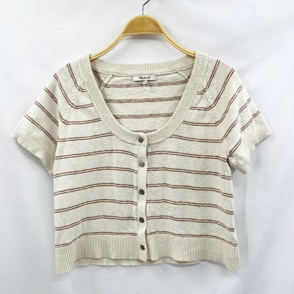 Madewell striped button sweater top - Picture 2 of 6